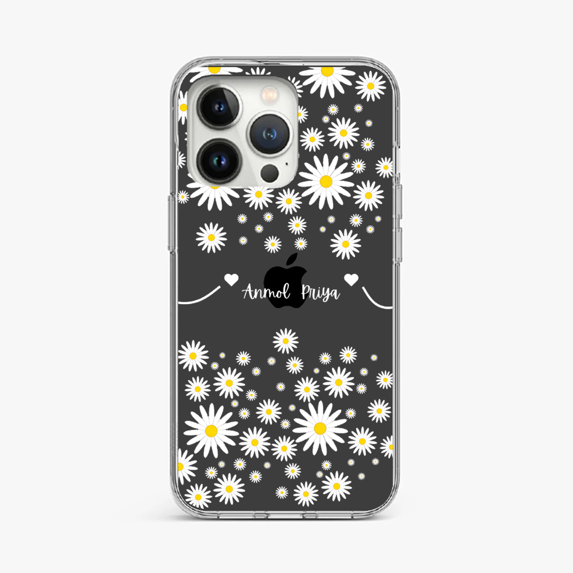 Daisy Field Clear Case with Customized Name