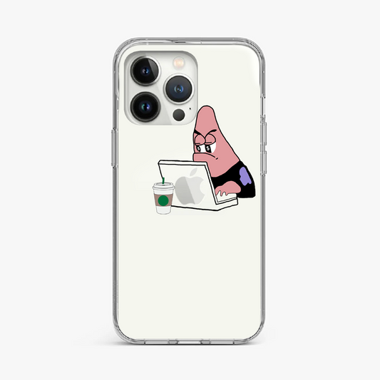 Angry Patrick Working Clear Case