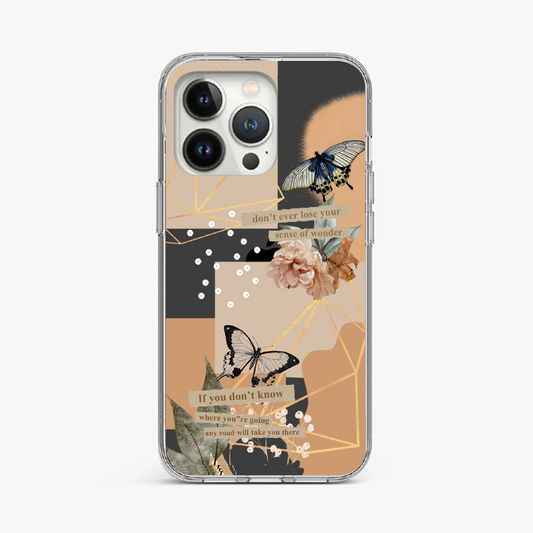 Butterfly and Quote Collage Clear Case