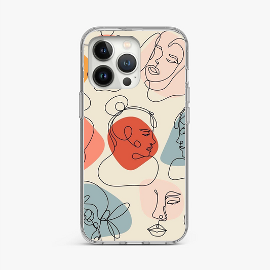 Abstract Faces and Shapes Phone Case