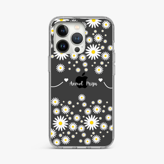 Daisy Field Clear Case with Customized Name