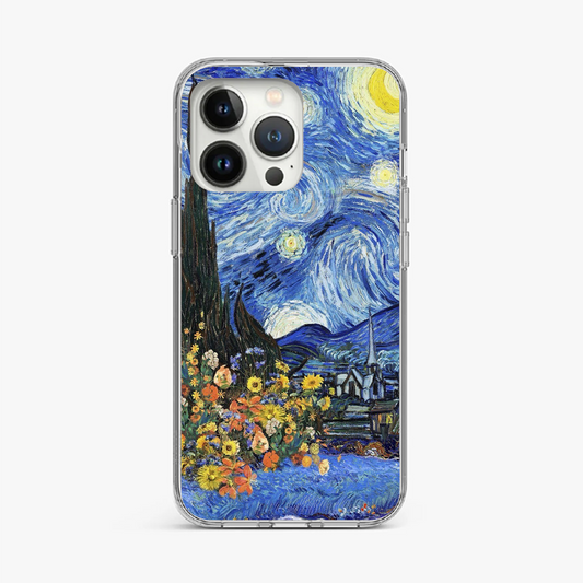 Van Gogh Inspired Flowers and Sky Phone Case