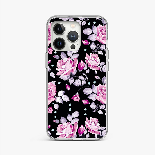Vintage Rose Garden Floral Clear Case
