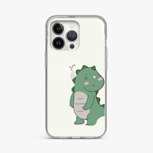 Cartoon Dino Illustration Clear Case