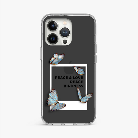 Butterflies and Inspirational Text Clear Case