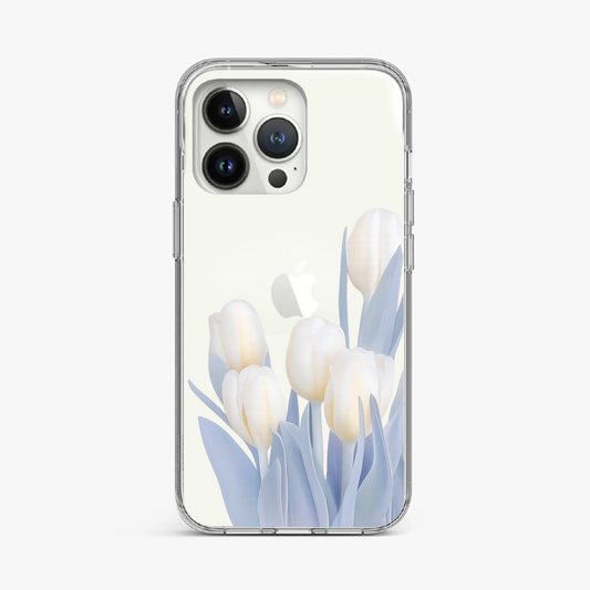 Elegant White Tulip Clear Case
