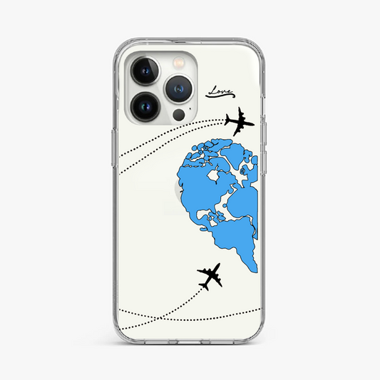 Wanderlust Duo Couple Clear Case (Left)