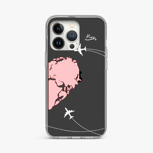 Wanderlust Duo Couple Clear Case (Right)