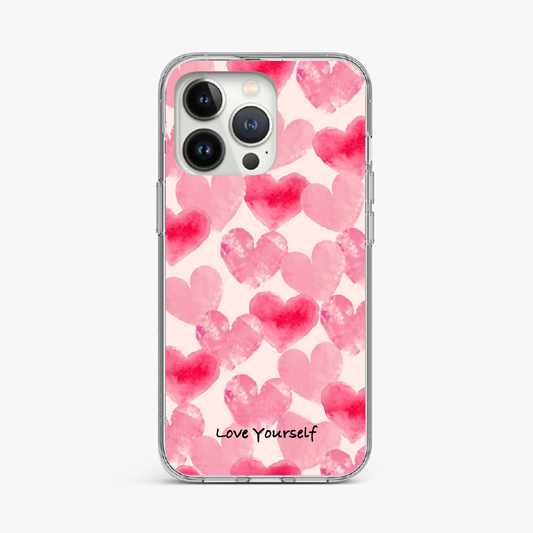 Pink Heart Pattern Phone Case