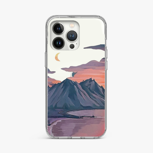Mountain Sunset Landscape Clear Case