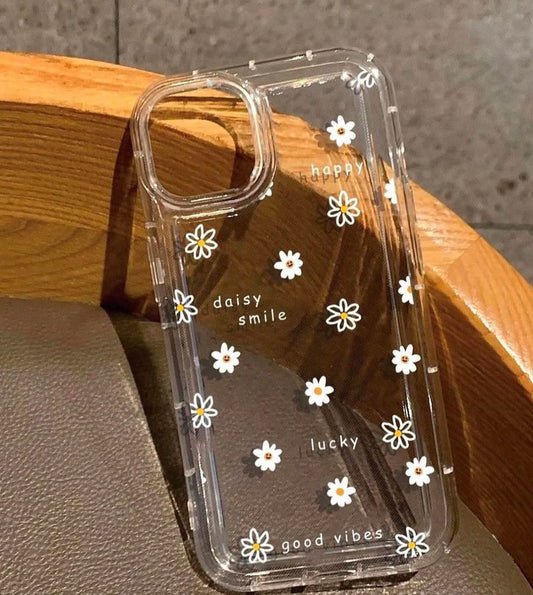 Silicon Phone Case With Daisy Design.