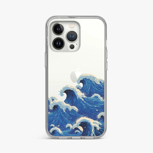 Great Wave Off Kanagawa Inspired Clear Case