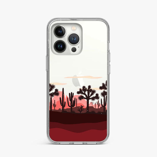 Desert Cactus Sunset Clear Case