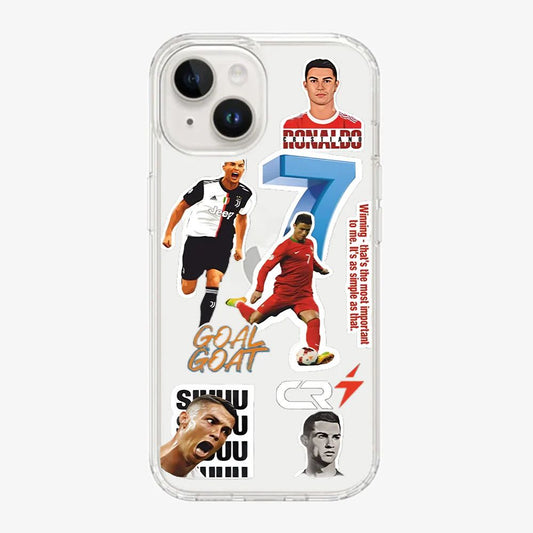 GOAT Ronaldo Sports Fan Clear Case